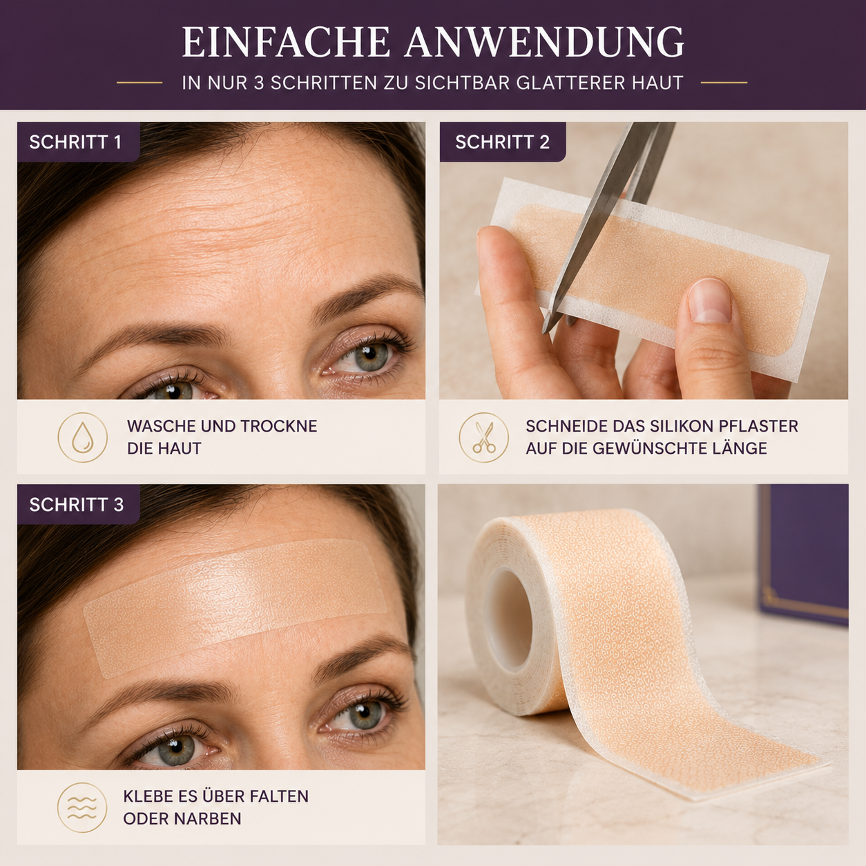 Beauty Skin Patches - Anti Falten Pflaster und Narbenpflaster